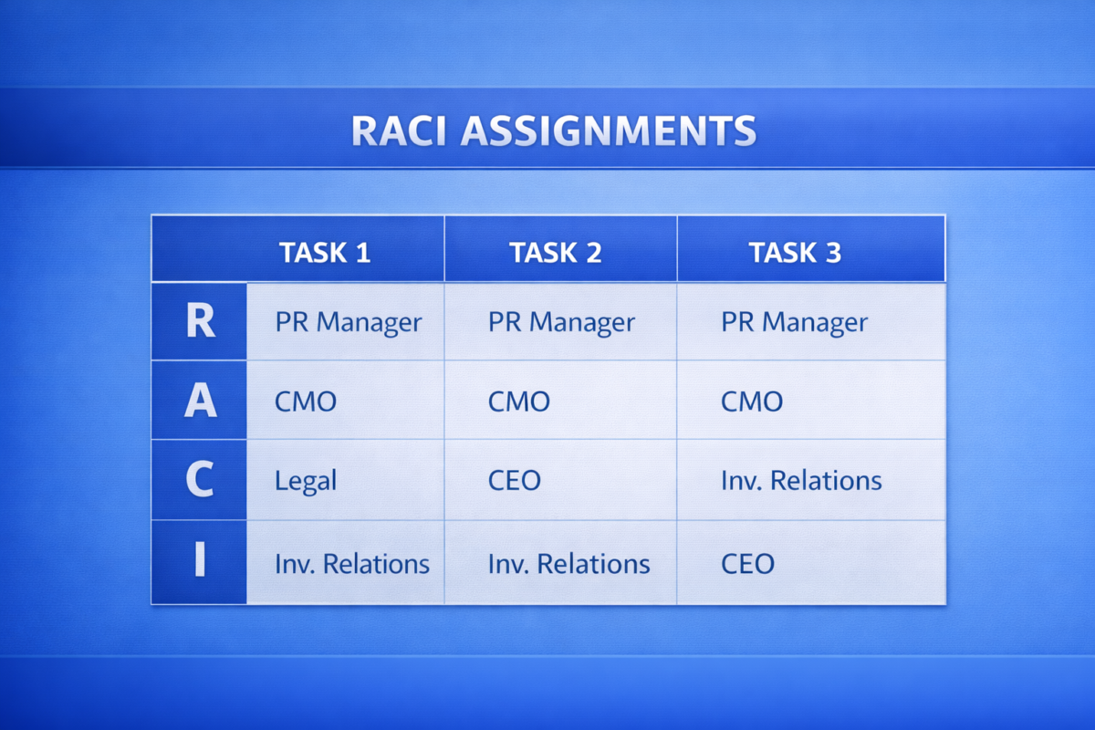 Raci task distribution